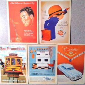 Vintage advertising postcards